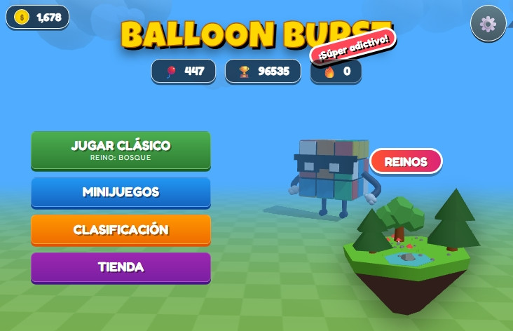 Captura de gameplay de Balloon Burst